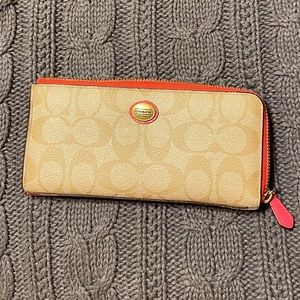 Coach zip wallet